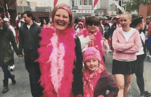 Dr. Caldwell and her daughter, Kiley, at the Komen Walk